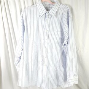 Brooks Brothers Mens Sz 17.5 33 Blue American Supima Cotton Slim Fit Dress Shirt